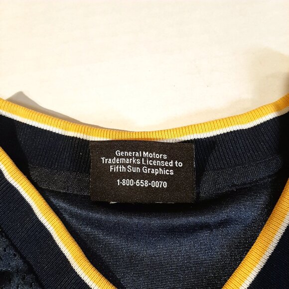 RARE vtg HUMMER 2 H2 Stitched JERSEY X Large Navy Blue & Gold General Motors Y2K - Picture 4 of 12